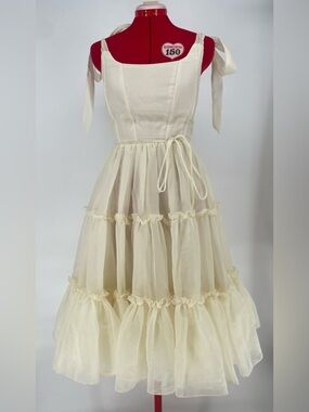 The Siena Dress Tiered Romantic Corset Back Midi Dress Wild Rose & Sparrow